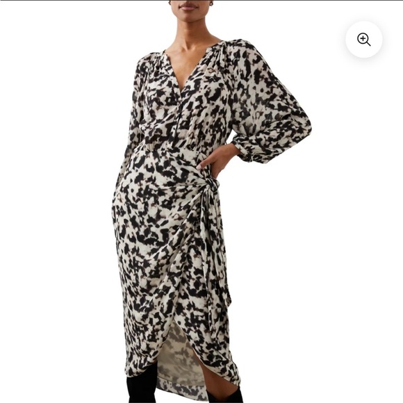 RAILS TYRA DRESS IN BLURRED
CHEETAH Women’s Size S Black White NWT $268 - Picture 4 of 14